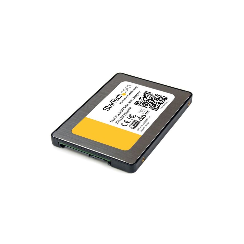 Startech - StarTech.com Adaptateur 2x SSD M.2 NGFF vers SATA 2,5"" avec RAID - Accessoires Boitier PC