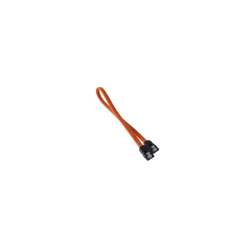 Bitfenix - Câble SATA III Alchemy - 30 cm - gaines Orange / Noir - Câble tuning PC