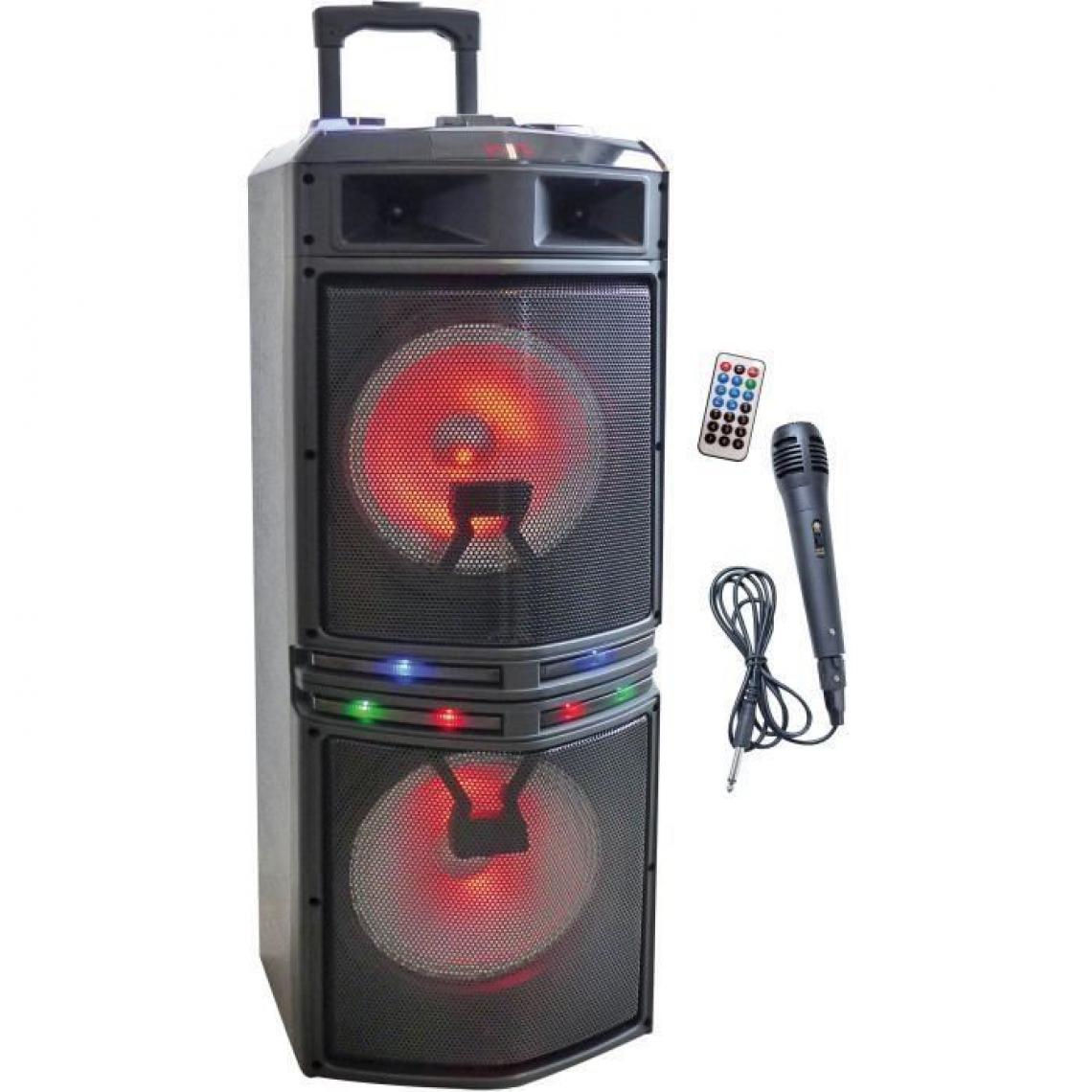 Inovalley - INOVALLEY MS02XXL Enceinte Karaoke Trolley - Bluetooth -1000W - Enceintes Hifi