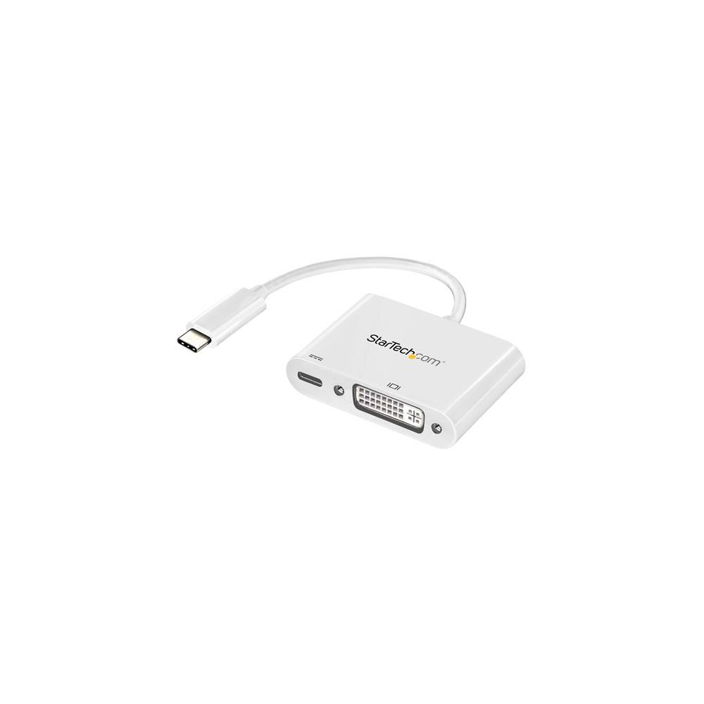 Startech - StarTech.com Adaptateur USB-C vers DVI avec USB Power Delivery - 1920x1200 - Blanc - Accessoires Carte Graphique