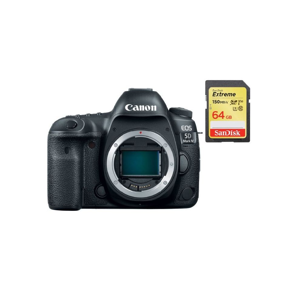 Canon - CANON EOS 5D IV Body + 64GB SD card - Reflex Grand Public