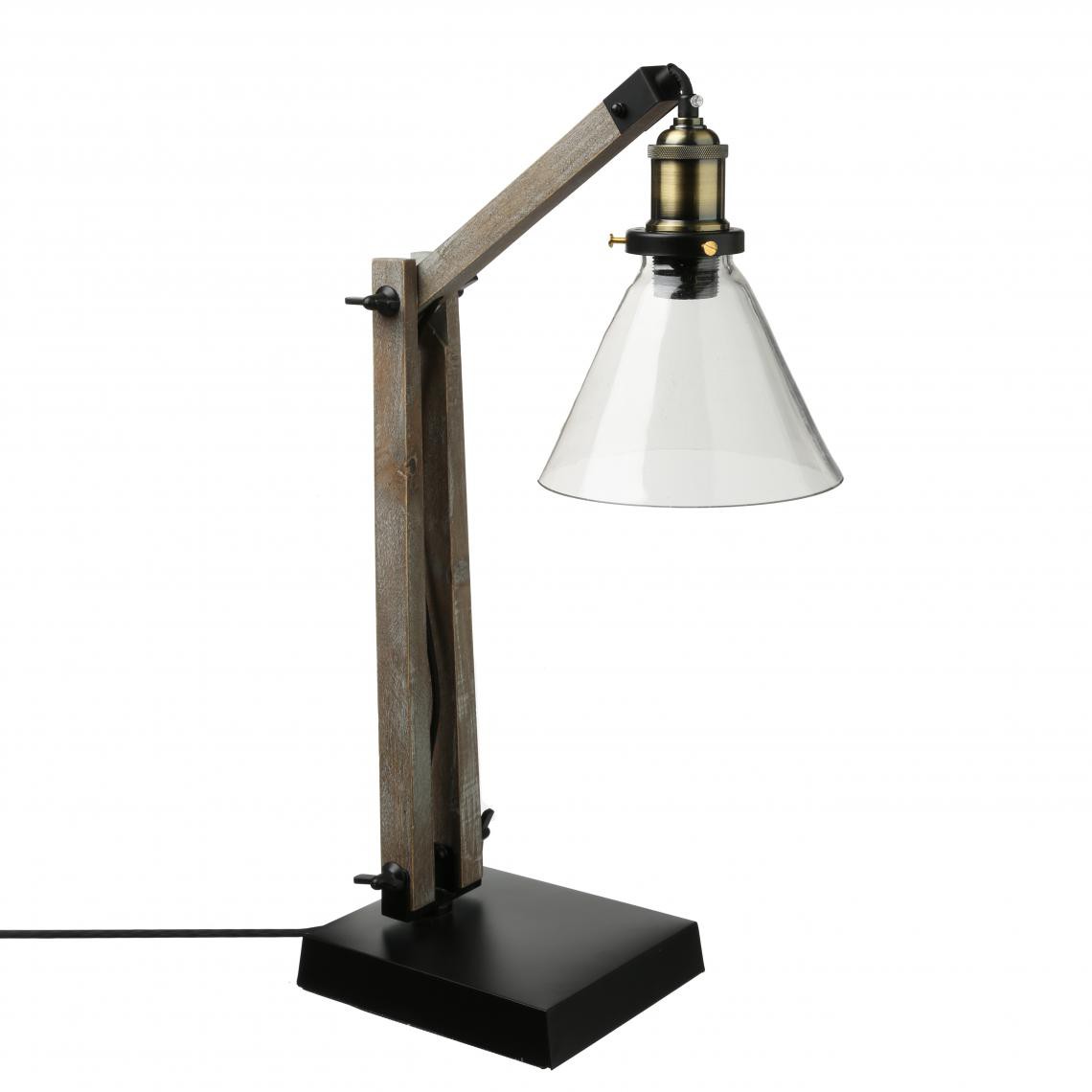 3S. x Home - Lampe Arc ALAK Marron - Lampes à poser