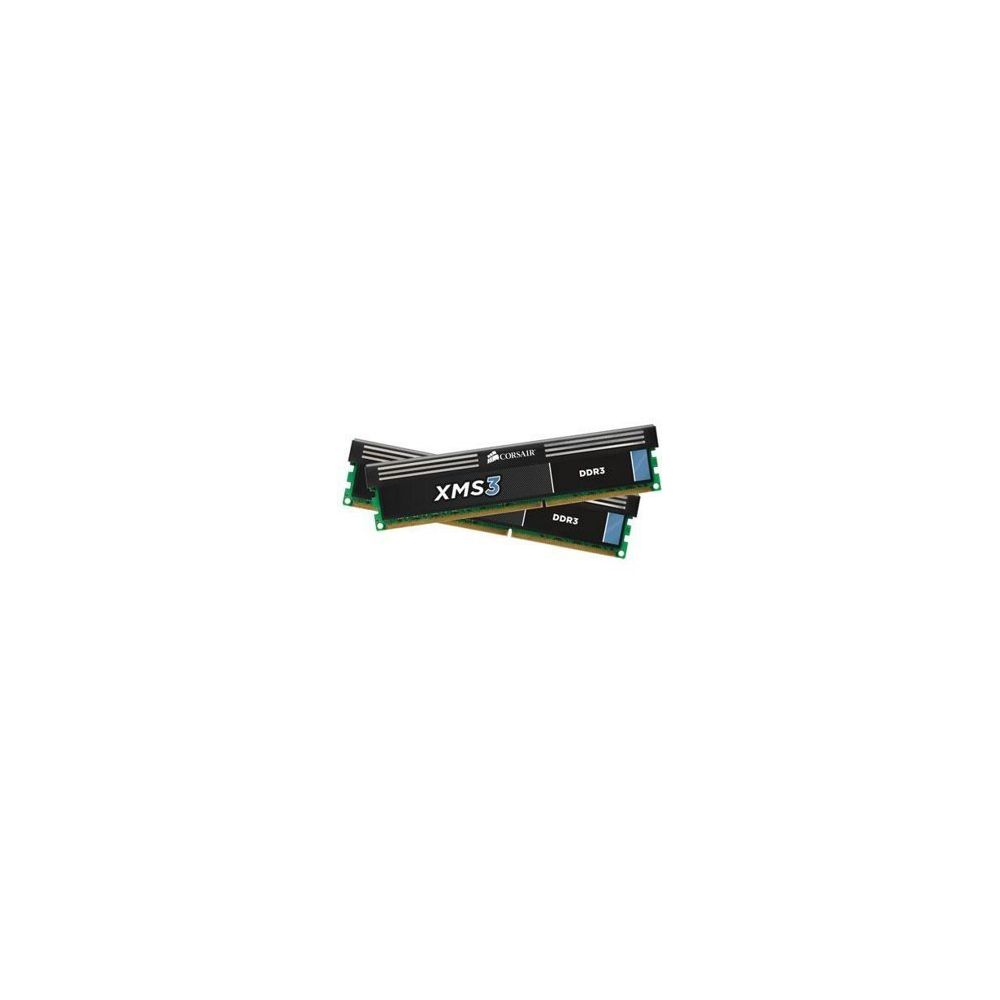 Corsair - Corsair DDR3 8Gb 1333MHz 2x240 DIMM Unbuffered 9-9-9-24 1.5V XMS3 with Classic Heat Spreader / AMDPhenom II - Dual Channel (X8GX3M2A1333C9) - RAM PC Fixe