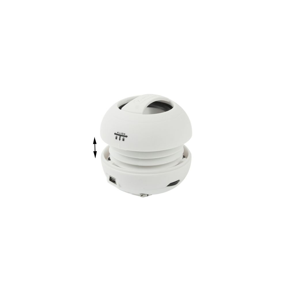 Wewoo - Enceinte Bluetooth Haut-Parleur Stéréo Jack Mini Revolution Style Hamburger 3.5mm Batterie Rechargeable Intégrée Taille: 60 x 60 x 44mm Blanc - Enceintes Hifi