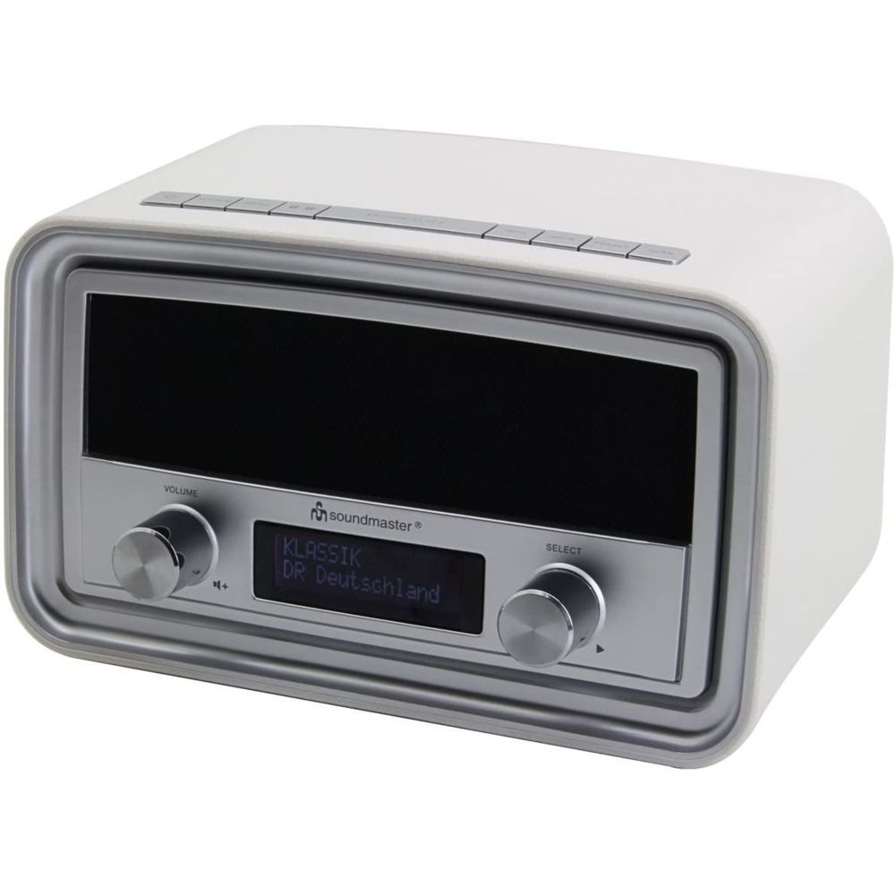 Soundmaster - Radio portable DAB+,FM avec écran LCD blanc - Radio
