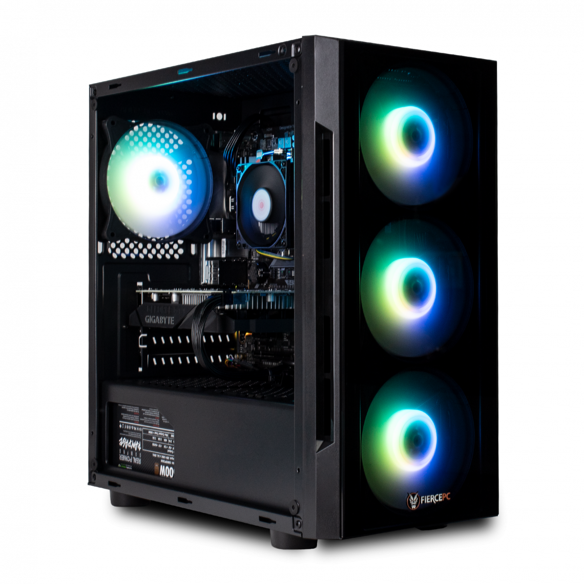 Fierce Pc - Fierce RGB Gaming PC - Ryzen 5 PRO 4650G 4,2 GHz, GTX 1650 6 Go, 16 Go 3200 MHz, 500 Go NVMe M.2 Solid State Drive, 1 To Solid State Drive, Windows 11 - PC Fixe