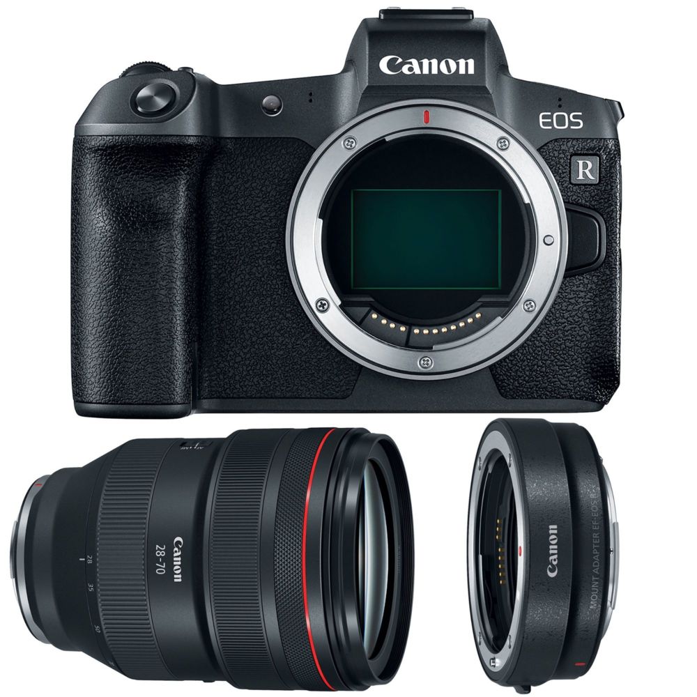 Canon - CANON EOS R + RF 28-70mm F2L USM + EF-EOS R Mount Adapter - Reflex Grand Public