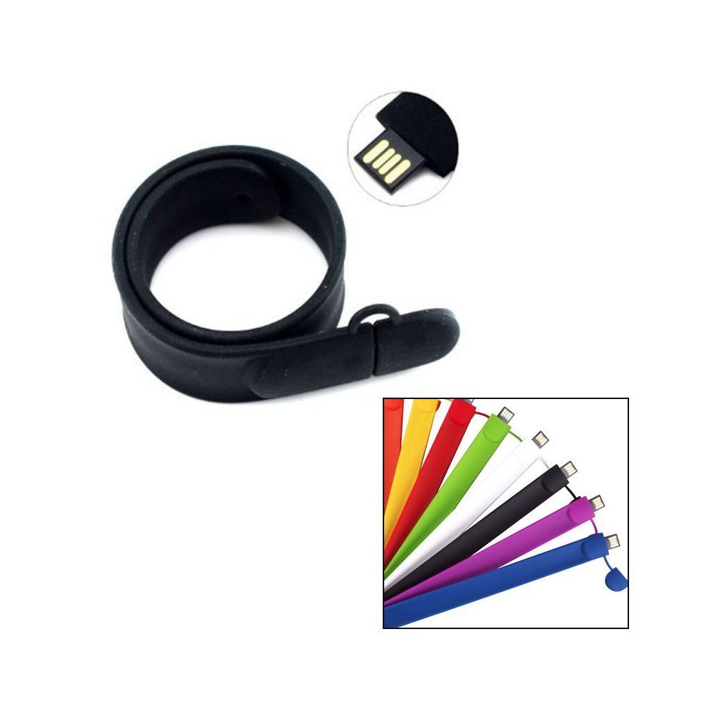 marque generique - 64Go USB 2.0 Clé USB Clef Mémoire Flash Data Stockage Bracelet Noir - Clés USB
