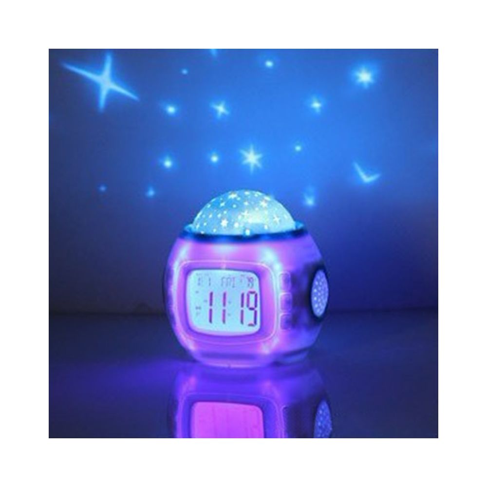 Wewoo - Réveil digital Étudiant simple calendrier de la musique créatif coloré décompression électronique horloge étoile projection - Radio