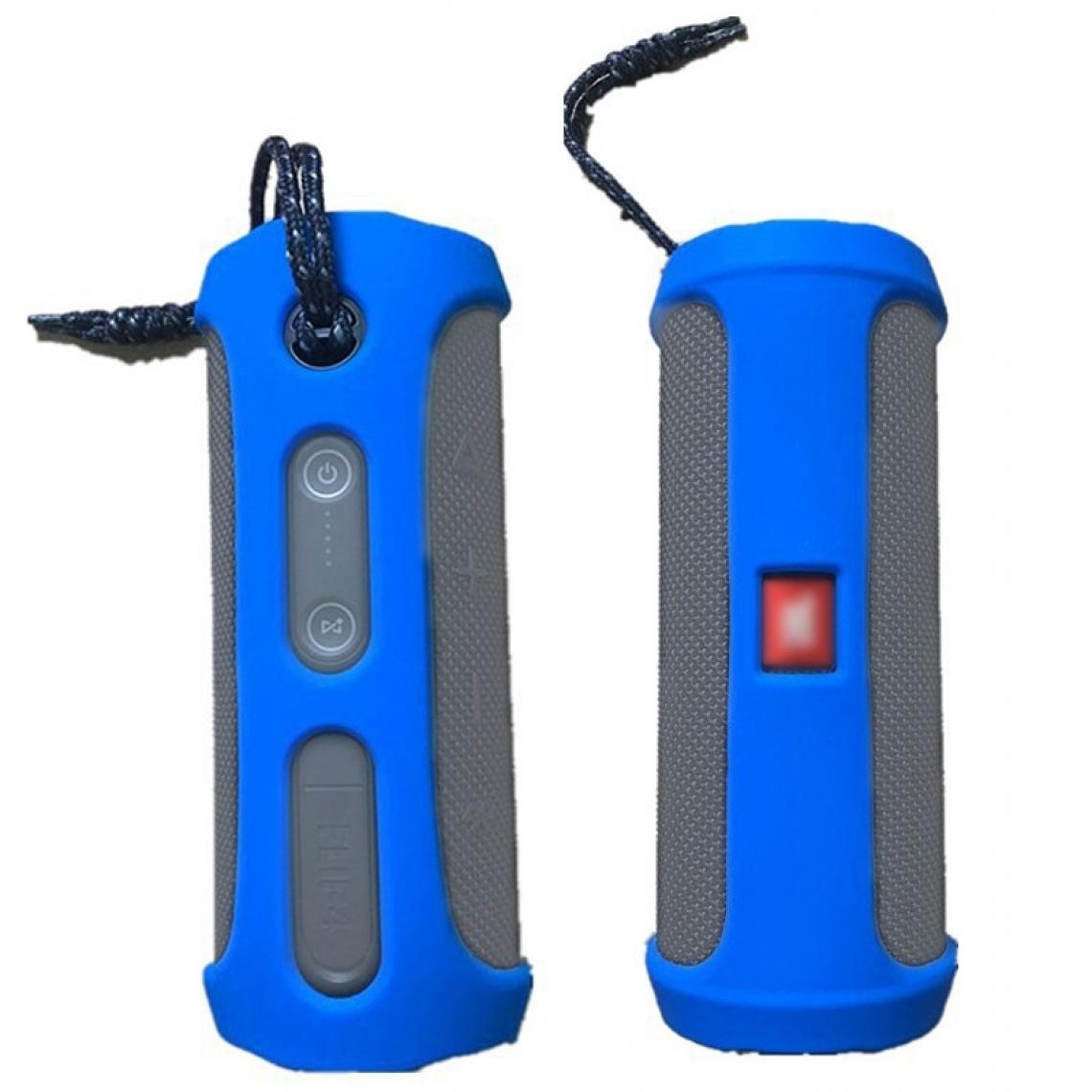 Wewoo - Housse de protection portable haut-parleur Bluetooth gel de silice pour JBL Flip4 bleue - Enceintes Hifi