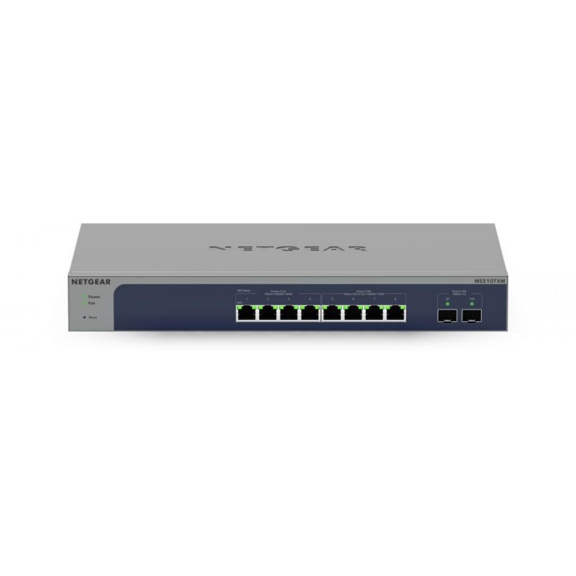 Netgear - Netgear MS510TXUP Géré L2+ 10G Ethernet (100/1000/10000) Connexion Ethernet, supportant l'alimentation via ce port (PoE) Gris - Switch