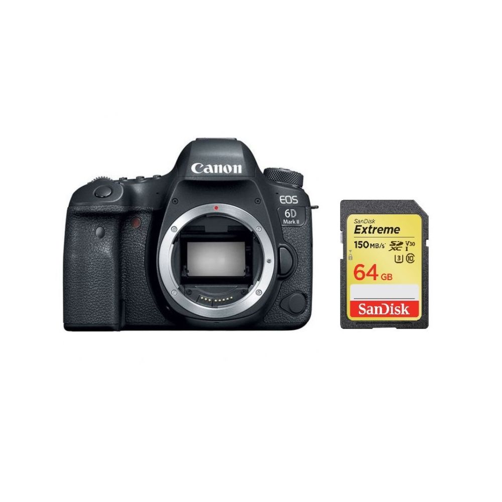 Canon - CANON EOS 6D II Body + 64GB SD card - Reflex Grand Public