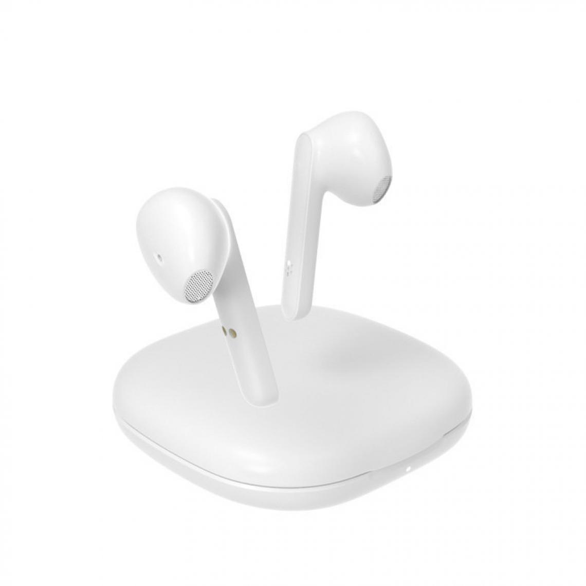 Chrono - Ecouteurs Bluetooth sans Fil Intra-Auriculaires, écouteurs Sports sans Fil à Annulation de Bruit stéréo, écouteurs Bluetooth 5.1 TWS, contrôleTactile, Basses Profondes, pour Android, iOS et Windows(Blanc) - Ecouteurs intra-auriculaires