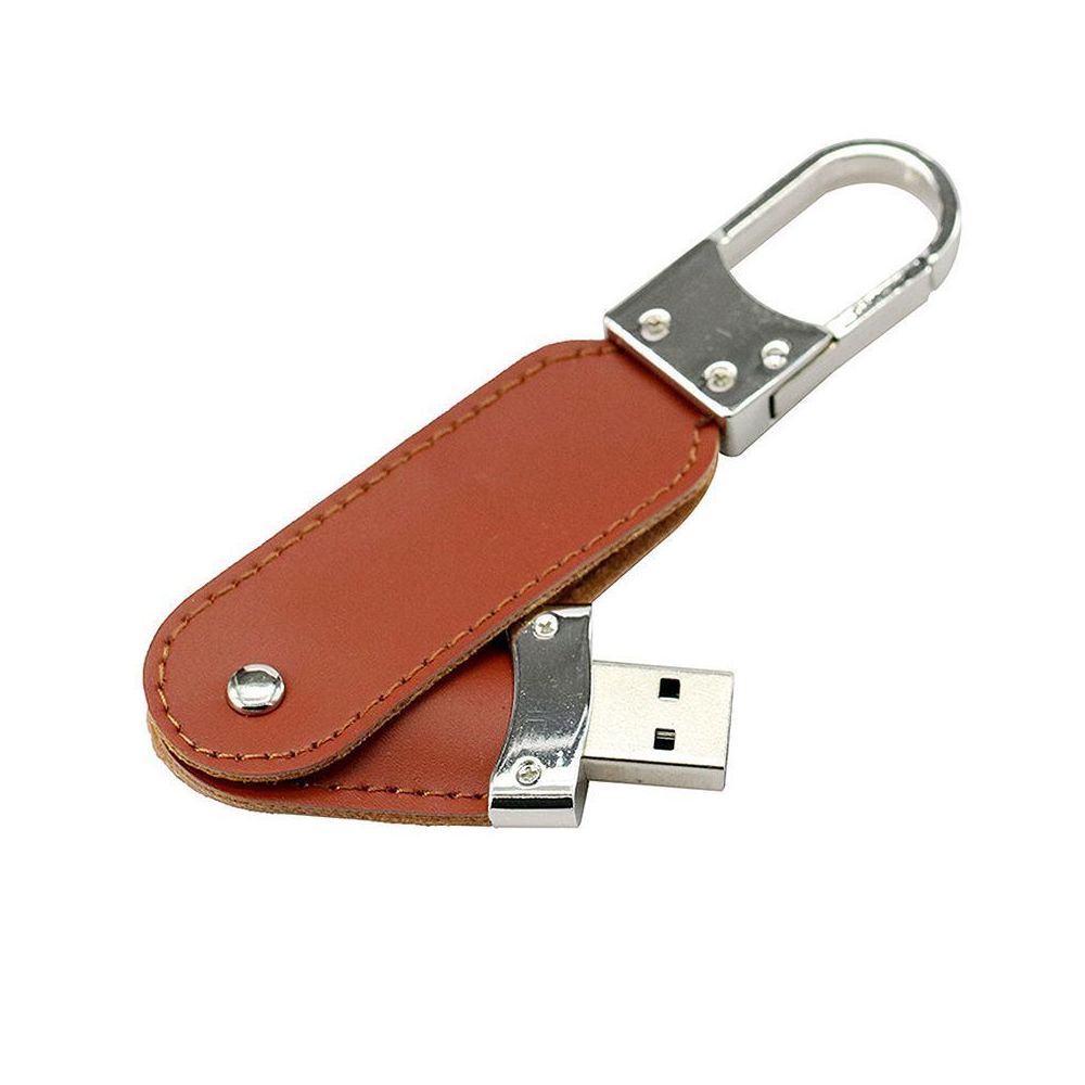 marque generique - 64GO USB 2.0 Clé USB Clef Mémoire Flash Clé USB Cuir PU BR - Clés USB