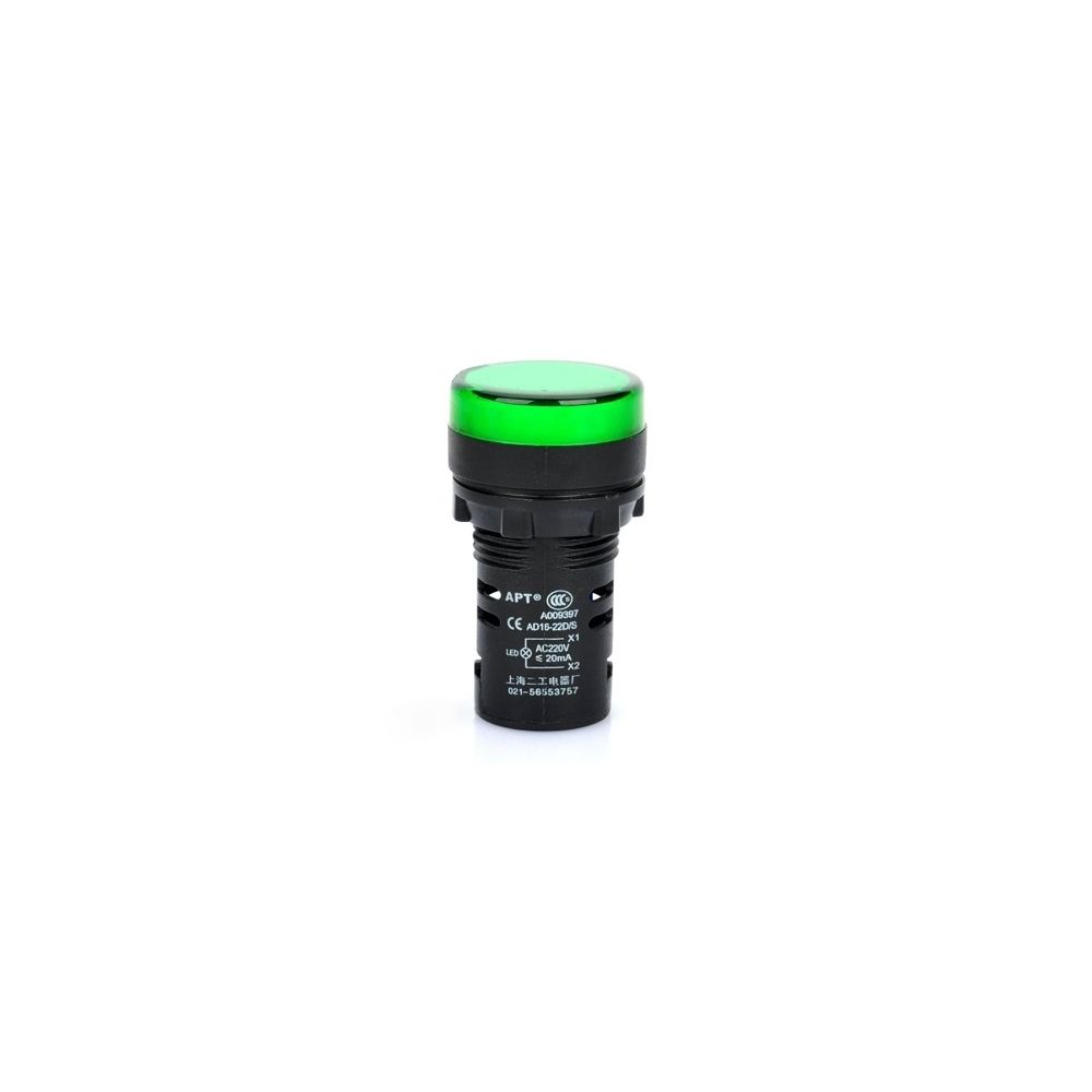Wewoo - Diodes vert AD16-22D / S 22mm LED Témoin de signal lumineux - Accessoires alimentation