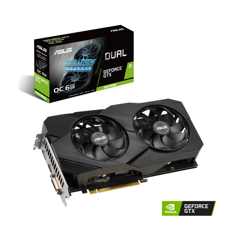 Asus - Geforce GTX 1660 Super - DUAL O6G EVO - 6 Go - Carte Graphique NVIDIA