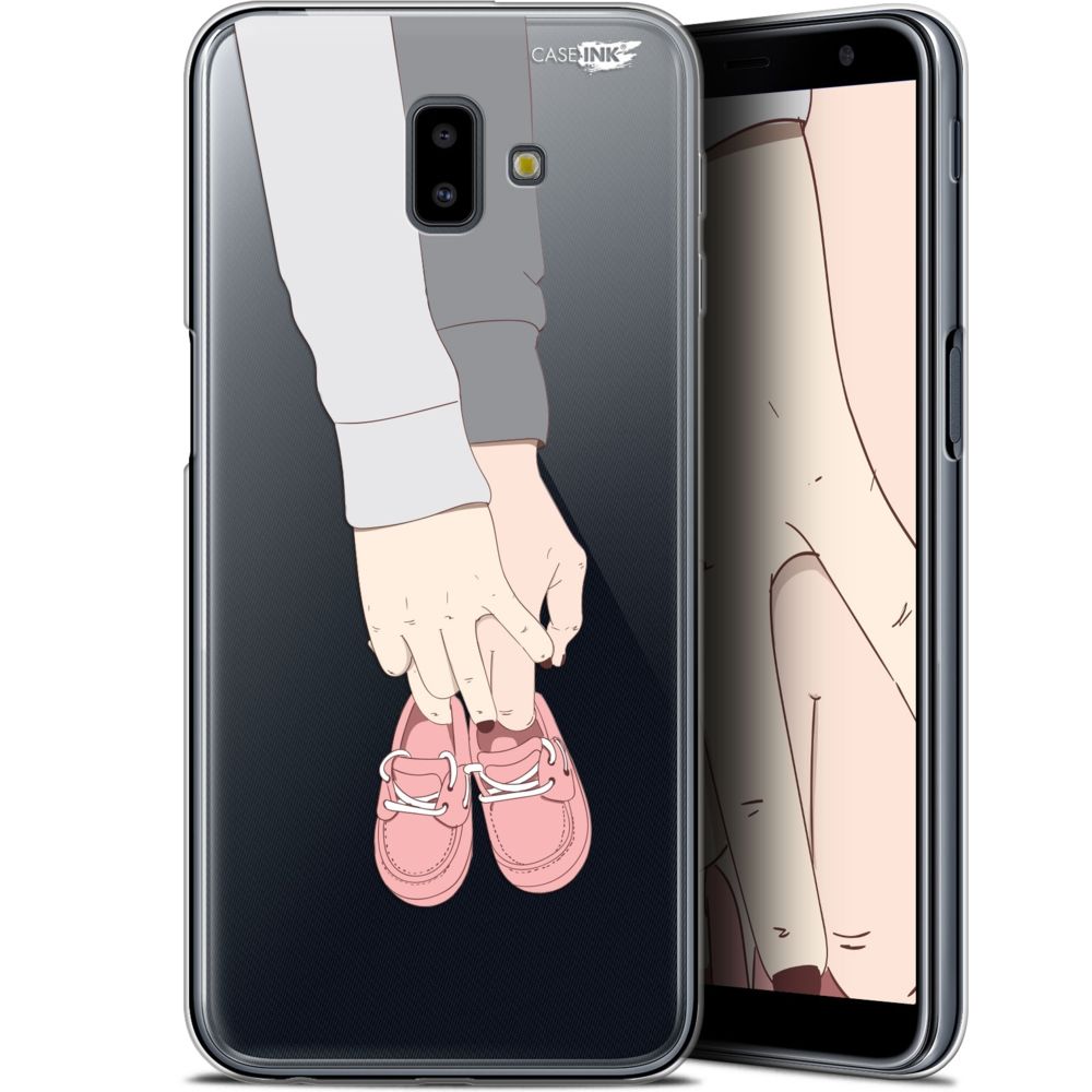 Caseink - Coque arrière Samsung Galaxy J6 Plus J6+ (6.4 ) Gel HD [ Nouvelle Collection - Souple - Antichoc - Imprimé en France] A Deux Mon Bébé - Coque, étui smartphone