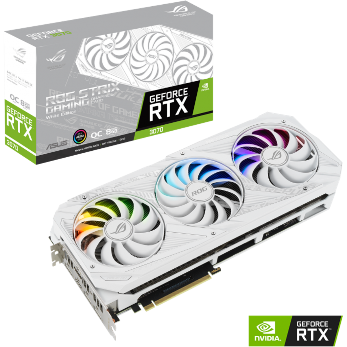 Asus - GeForce RTX 3070 ROG STRIX OC - Triple Fan - 8Go - Carte Graphique NVIDIA