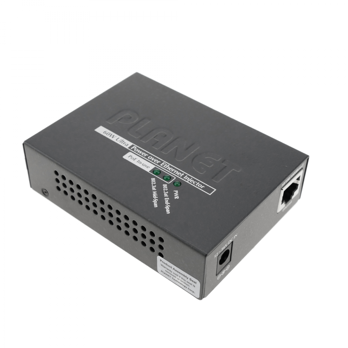 Bematik - Injecteur PoE Ultra Power over Ethernet IEEE802.3af/at 10/100/1000Mbps jusqu'à 54 VDC - Carte réseau