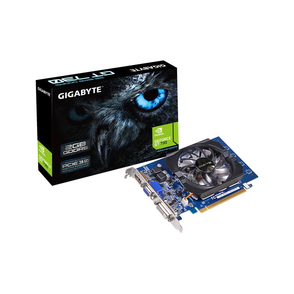 Gigabyte - Carte graphique Gigabyte GeForce GT 730 R2, 2048 MB GDDR5 - Carte Graphique NVIDIA