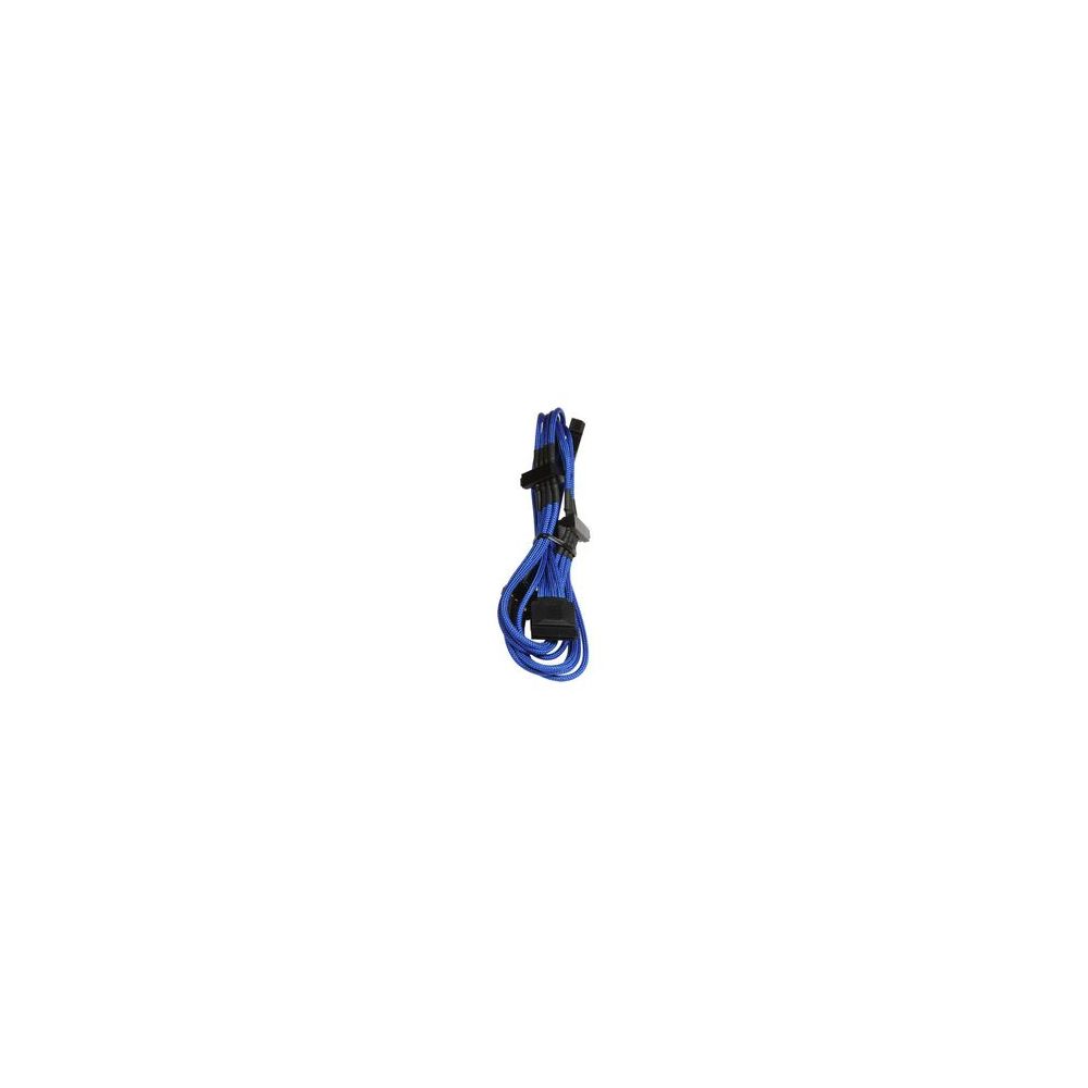 Bitfenix - Câble rallonge Alchemy 4-Pin Molex vers 4x SATA - 20 cm - gaines Bleu/Noir - Câble tuning PC