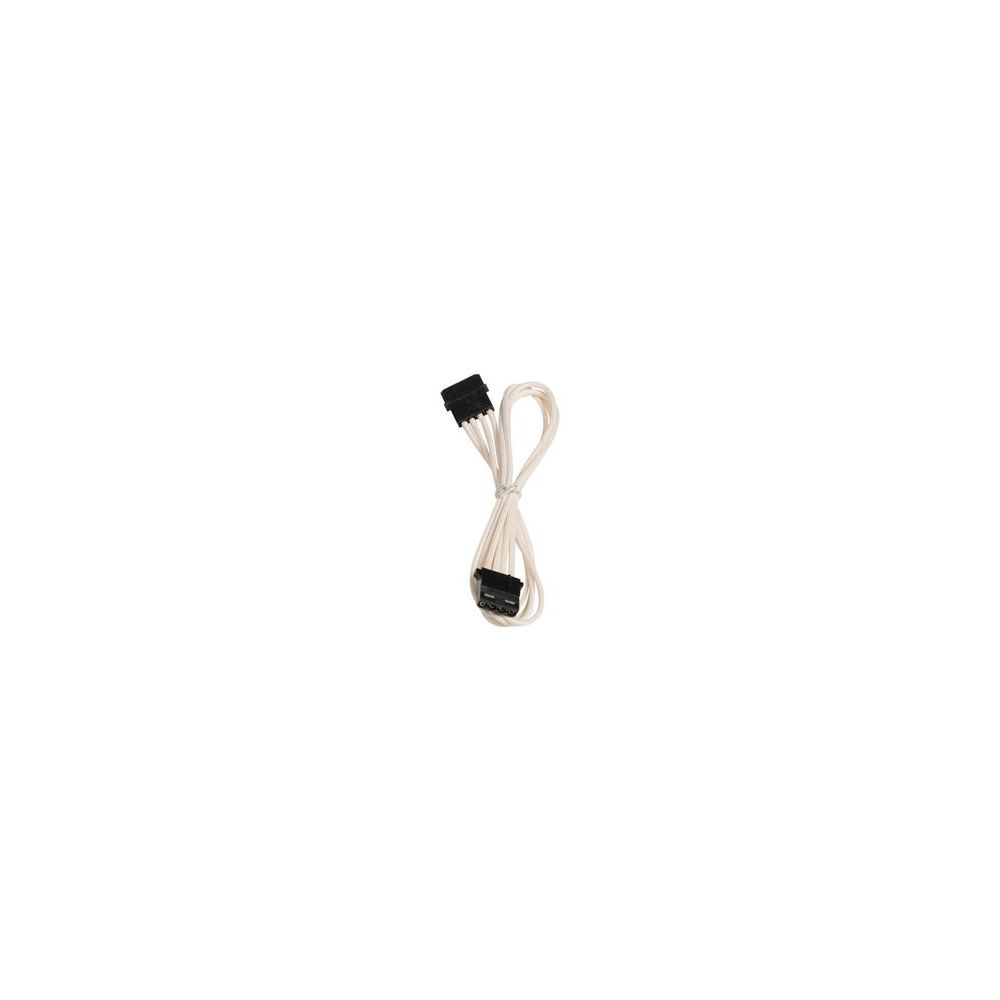Bitfenix - Câble rallonge Alchemy 4-Pin Molex - 45 cm - gaines Blanc/Noir - Câble tuning PC