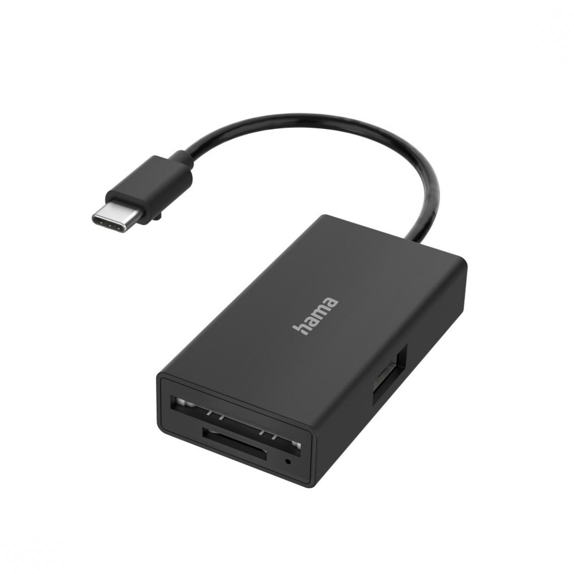 Hama - Hub USB-C/lecteur de cartes, 3 ports, USB-A, SD, microSD - Hub