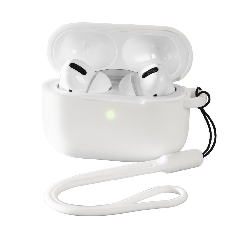Hama - Étui de protection pour boîtier Apple AirPods Pro - Blanc - Accessoires casque