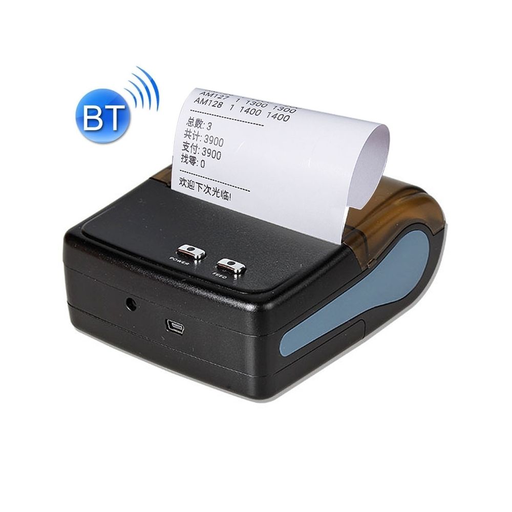 Wewoo - Etiqueteuse noir Imprimante thermique de reçu de position de Bluetooth de Portable 80mm - Imprimantes d'étiquettes