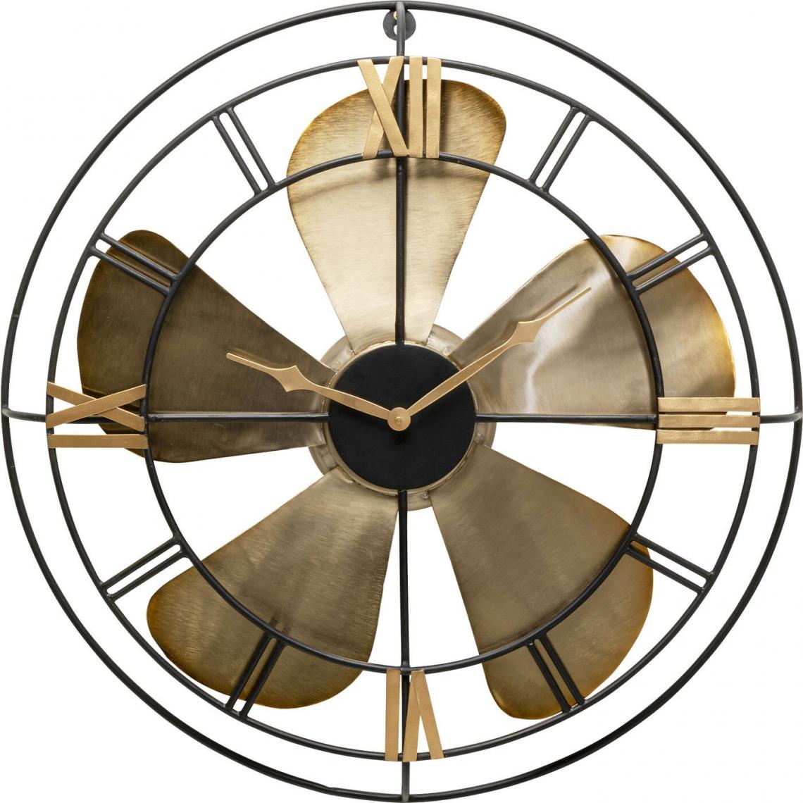 Karedesign - Horloge murale hélice dorée 62cm Kare Design - Radio