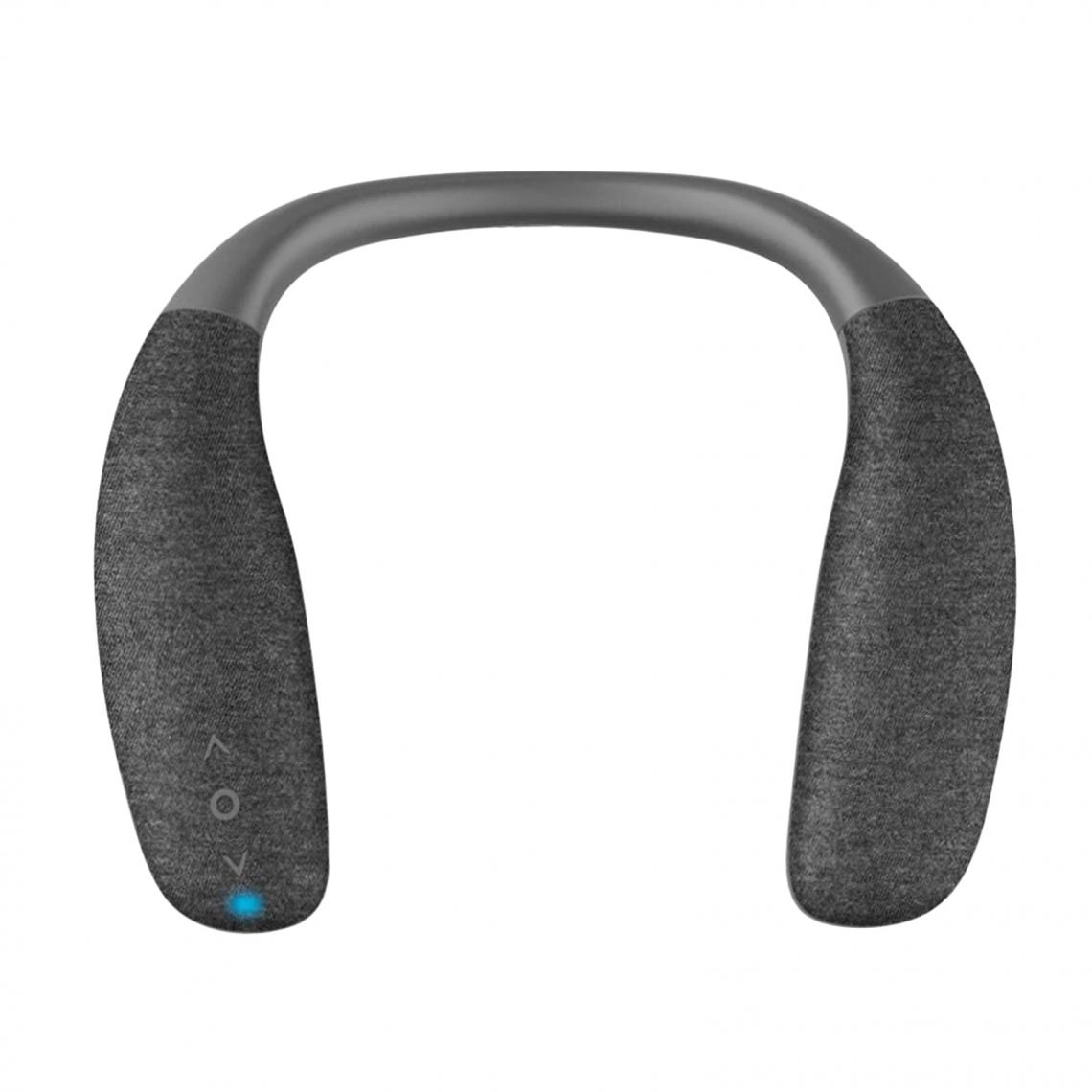marque generique - Tour De Cou Portable Haut-parleurs Bluetooth écouteur Batterie 600 Mah Pour Musique Gris - Barre de son