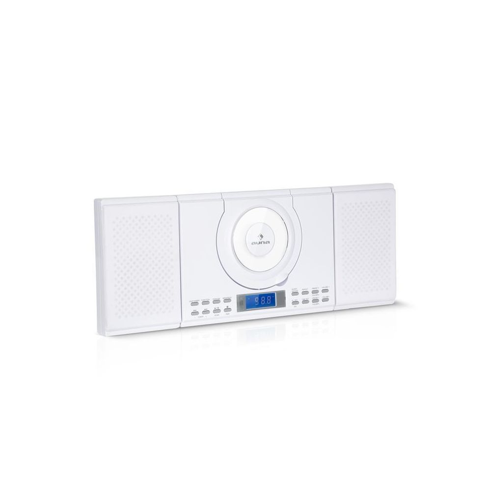 Auna - auna Wallie Micro chaîne Lecteur CD Bluetooth port USB + télécommande - blanche Auna - Chaînes Hifi