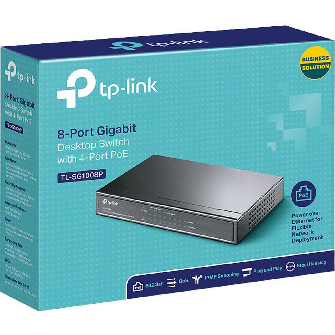 TP-LINK - Switch de bureau TL SG1008P - Switch