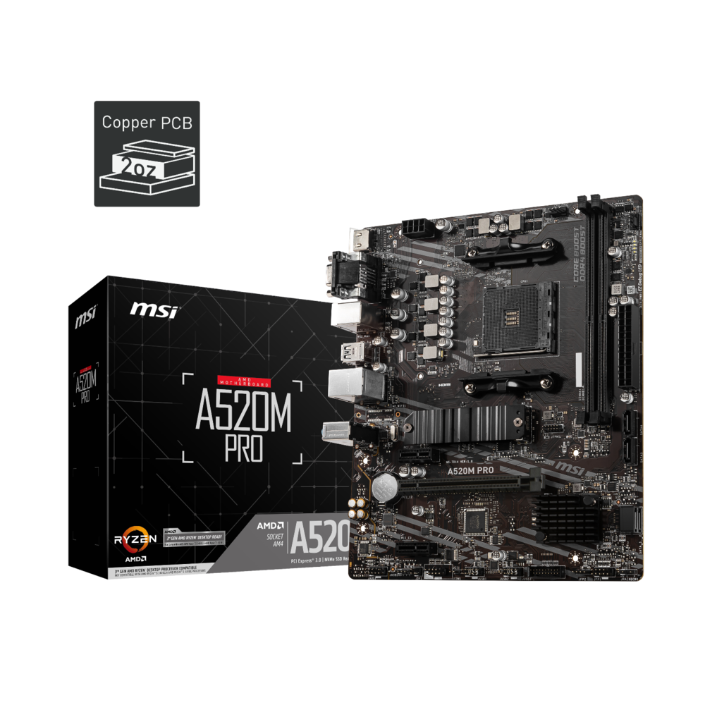Msi - A520M PRO - Carte mère AMD