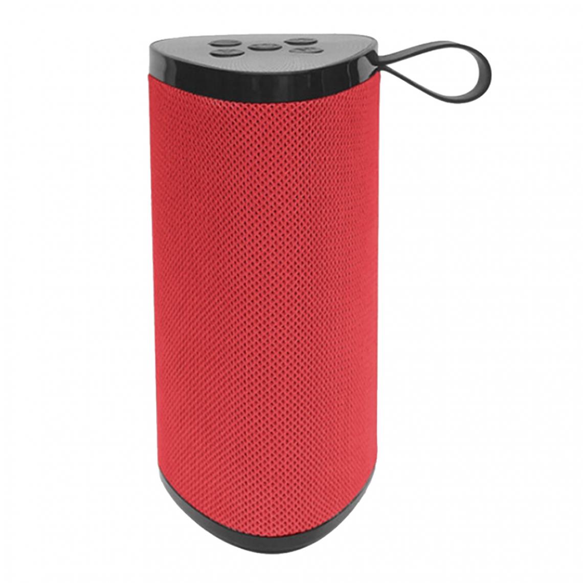 marque generique - Haut-parleur Bluetooth Sans Fil Portable Stéréo Bass Loud Bass Rouge - Barre de son