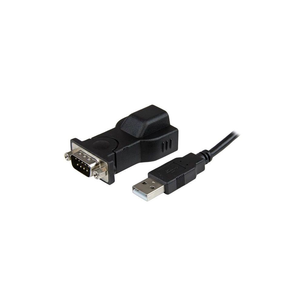Startech - Adaptateur USB vers 1 port serie DB9 RS232 avec Câble USB detachable A vers B de 1,8m - Câble USB