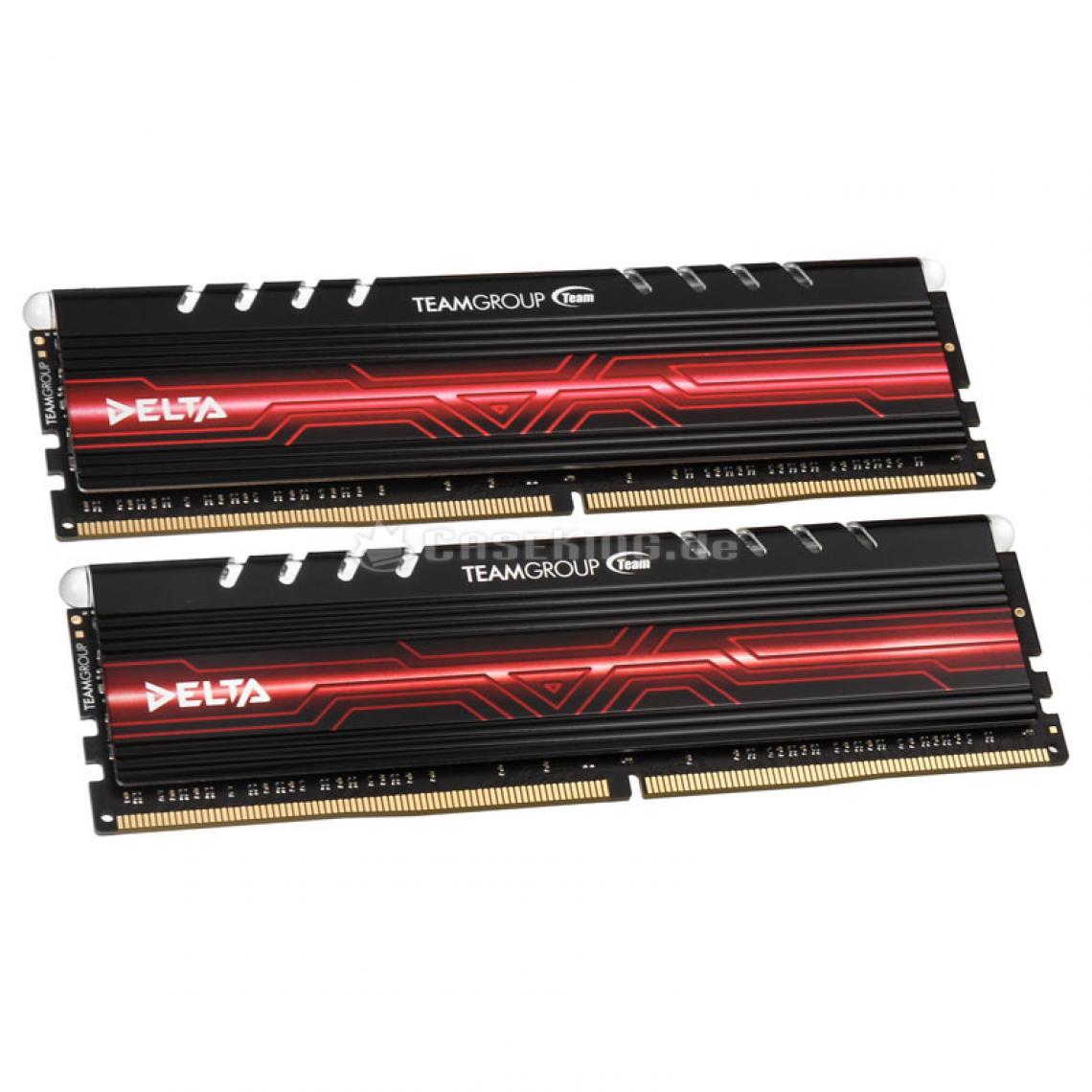 Team Group - Groupe Delta Team Red Series LED DDR4-2400 CL15 - Kit 32Go - RAM PC Fixe