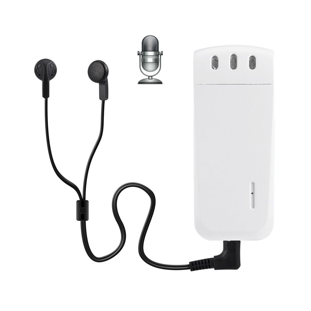 Wewoo - Dictaphone blanc Enregistreur vocal numérique Mini Professional 8 Go avec clip de ceinture, format d'enregistrement WAV de - Enregistreur audio numérique