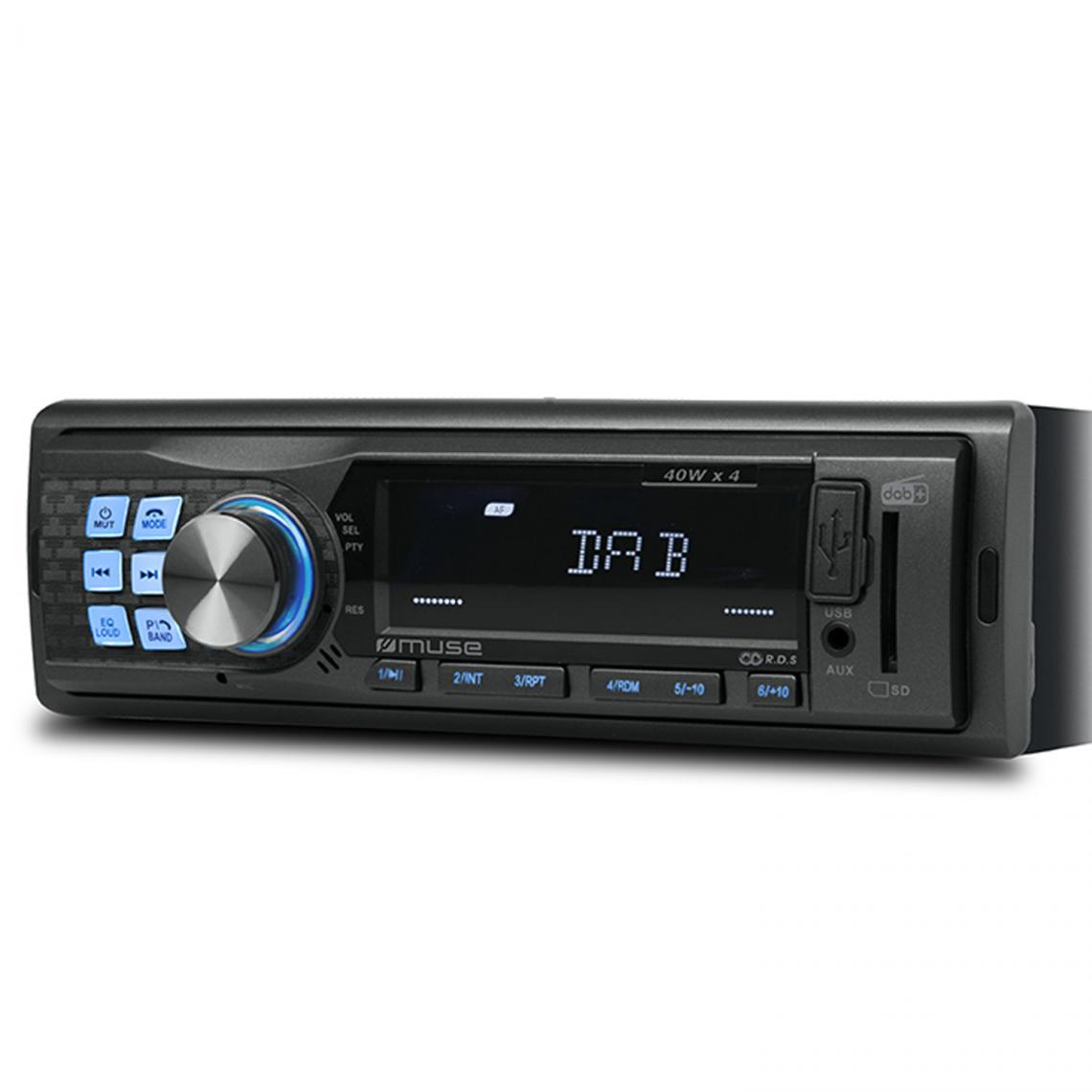 Muse - Autoradio Muse M-199 DAB 160 Watts - DAB+/FM RDS - USB, SD/MMC/ AUX 4 X 40 Watts - Radio