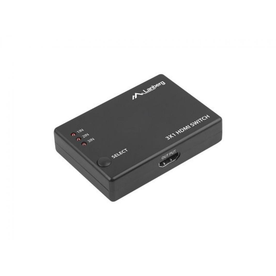 Inconnu - LANBERG VIDEO SWITCH 3X HDMI + MICRO USB PORT - Switch