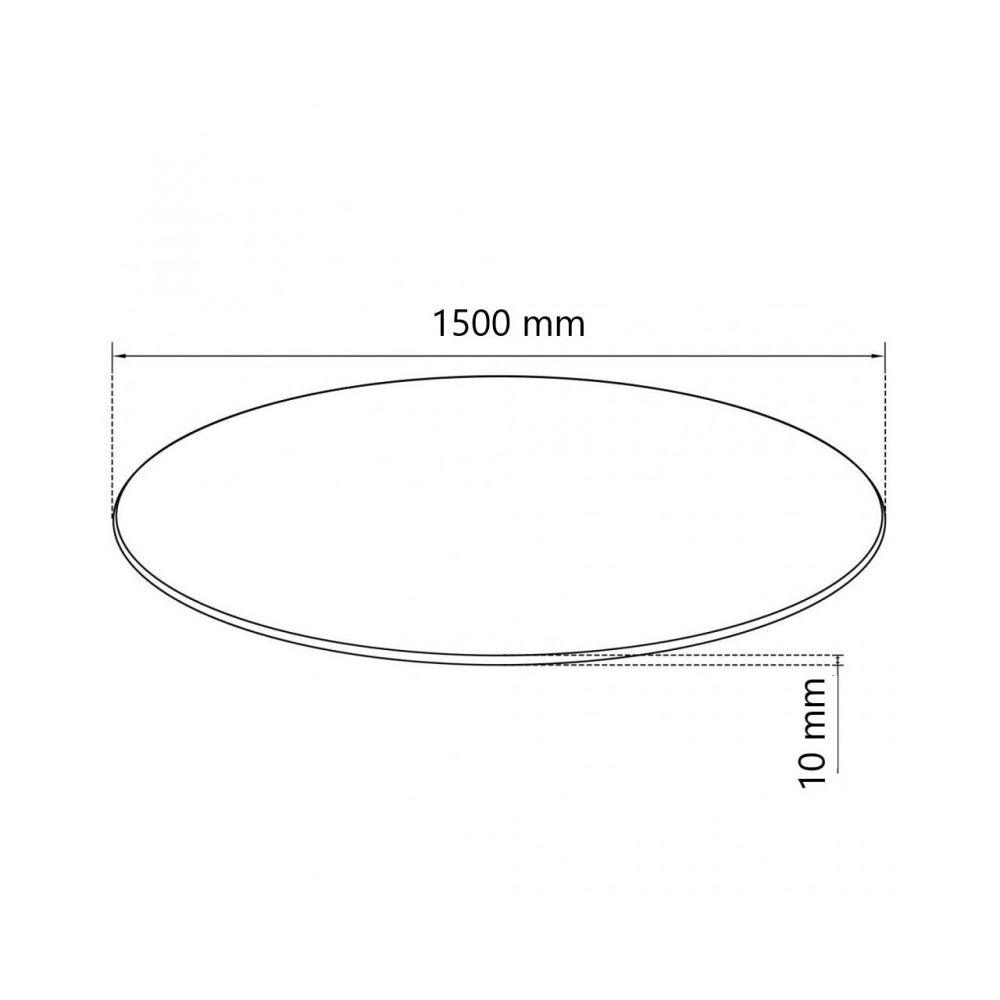 Meubletmoi - Plateau rond diamètre 150 cm en verre trempé transparent - Tables à manger