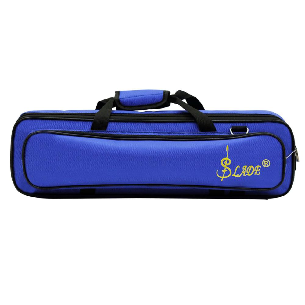 marque generique - housse de flûte - sac de transport tissu oxford avec dragonne poignée poche latérale bleu - Accessoires instruments à vent