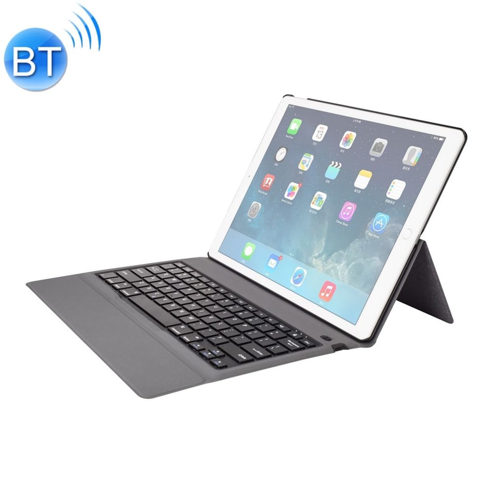 Wewoo - T129 Pour iPad Pro 12,9 pouces 2017 / 2015 Housse en cuir clavier Bluetooth monobloc ultra-mince plastique avec fonction de support noir - Clavier