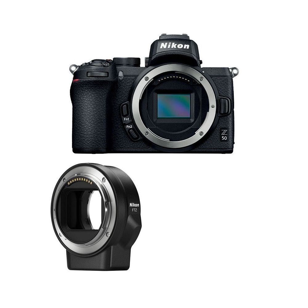 Nikon - NIKON Z50 NU + Bague FTZ - Appareil Hybride