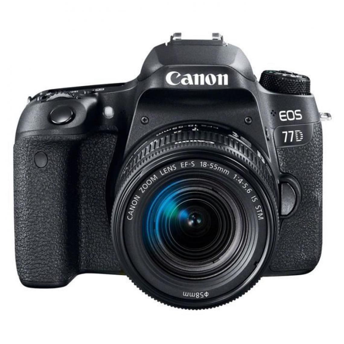 Canon - Canon EOS Reflex EOS 77D + 18-55 IS STM - Reflex Grand Public