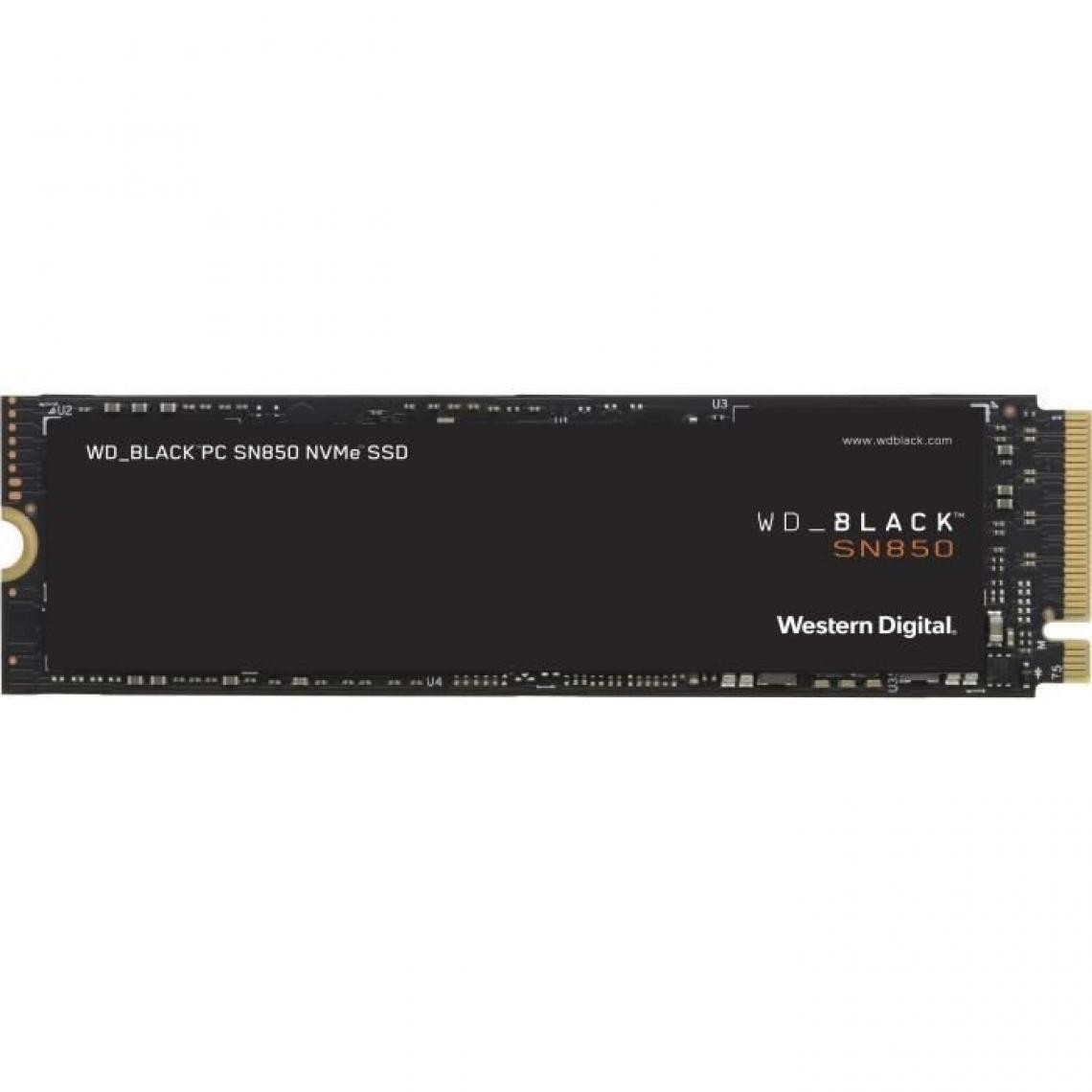 Western Digital - WD Black™ - SSD Interne - SN850 - 500Go - M.2 NVMe (WDS500G1X0E) - Disque Dur interne