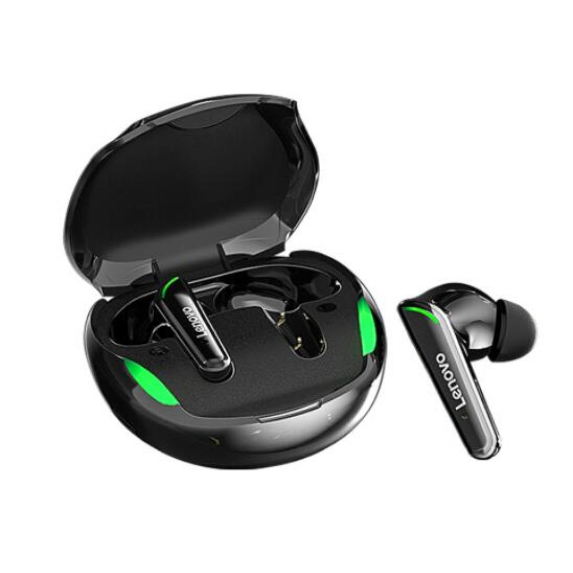 Universal - Lenovo TWS Artificial Intelligence Control Gaming Headset Stéréo Bass & Microphone Noise Reduction Headset | Bluetooth Headset(Le noir) - Micro-Casque