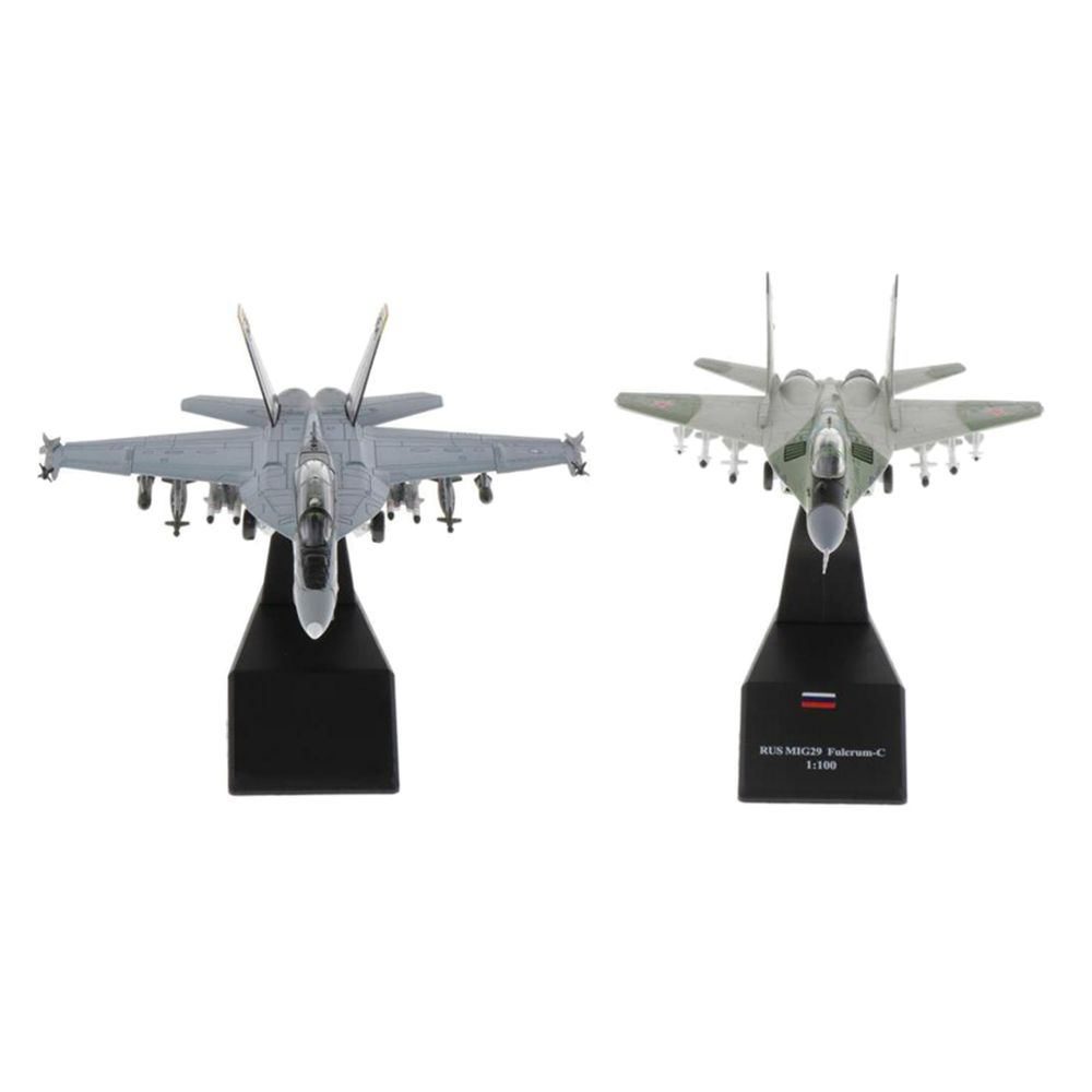 marque generique - 2x 1: 100 F / A-18 Strike Avion MIG-29 Russian Fighter Model Room Ornements - Voitures