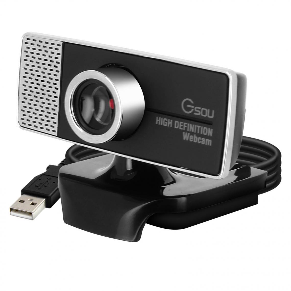 Avizar - Webcam USB 720p HD Microphone Antibruit Tête Rotative à 45° Focus Manuel Noir - Webcam