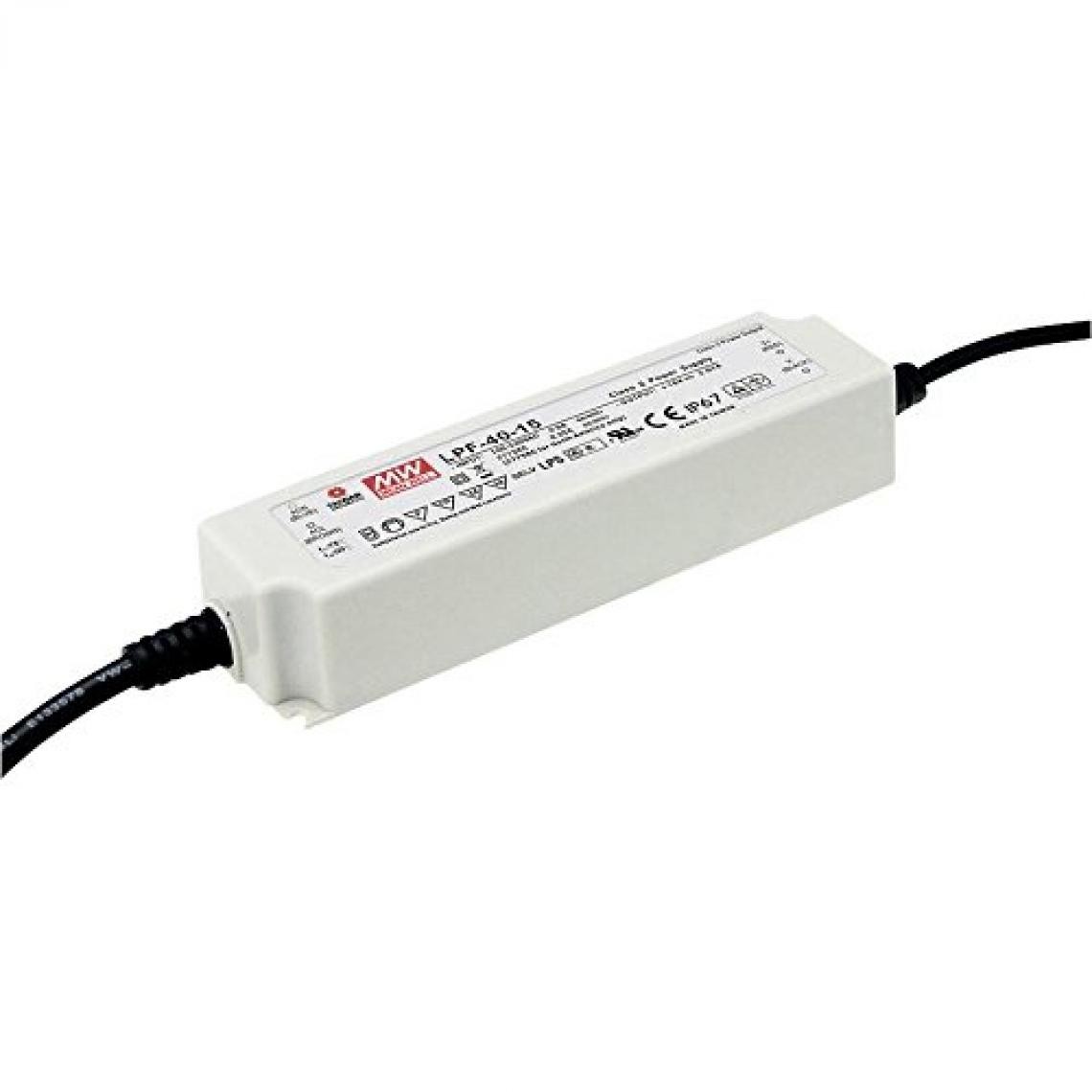Inconnu - Driver LED Mean Well LPF-40-12 40 W 12 V DC 3,34 A Tension fixe/courant constant - Boitier PC